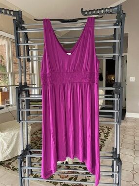 Soma Magenta Asymmetrical Sleeveless Dress